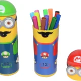 Kids 12 Color Sketch Pen Set With Compass Box