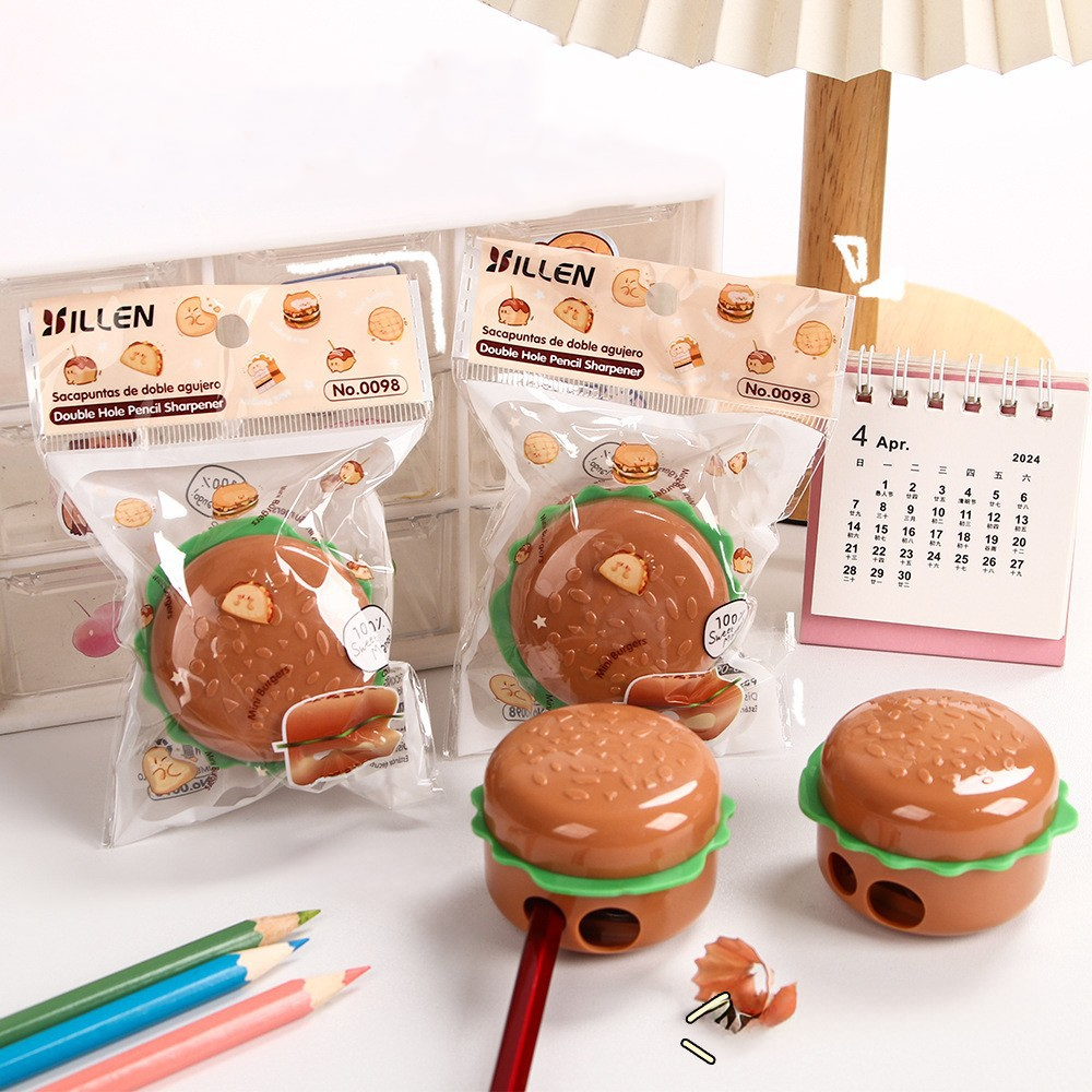 Burger Shape Double Hole Pencil Sharpener - Image 8