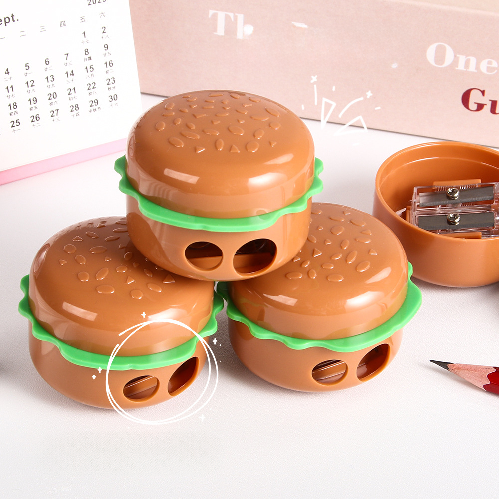 Burger Shape Double Hole Pencil Sharpener - Image 5
