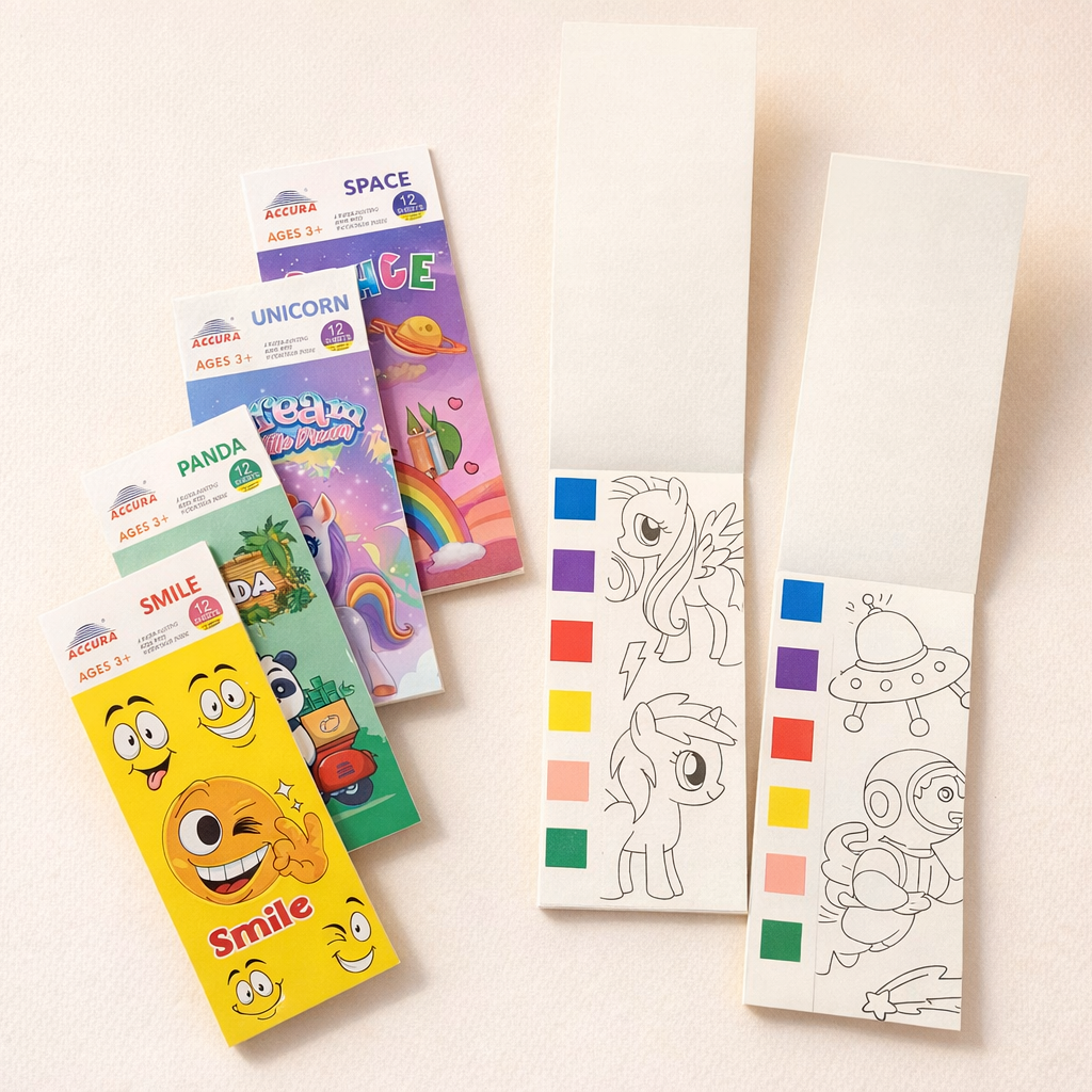12-Page Watercolor Painting Book + Brush! - Image 9
