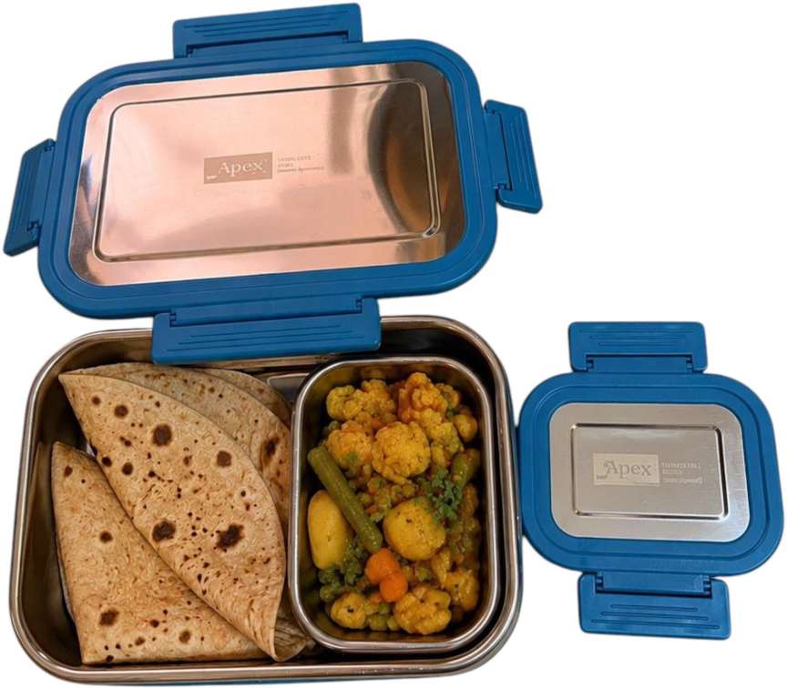 Jerry Lunch Box 2 Containers Stainless Steel Office Lunch Box (1000 ml) - Image 3
