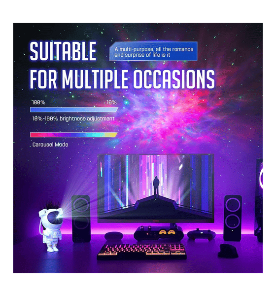 Astronaut Galaxy Star Projector Night Light with Remote - Image 6