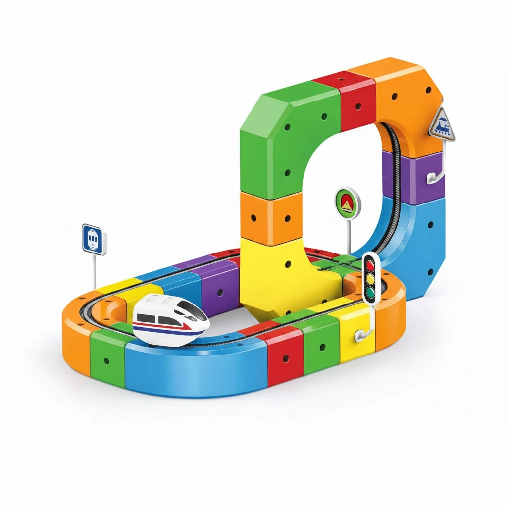 51 Piece DIY Cube Track Magic Rail Set