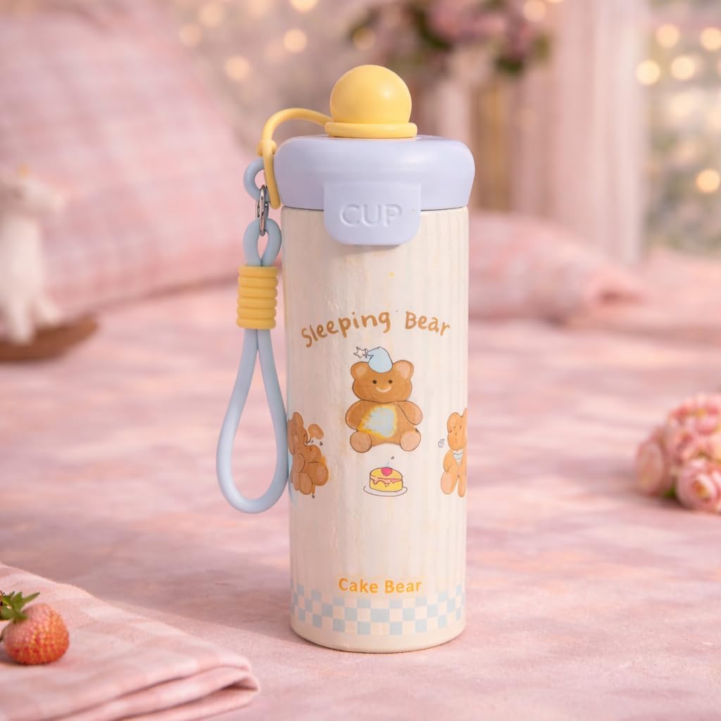 750ml Stainless Steel Water Bottle with Twin Lid (Sip & Gulp) - Image 4