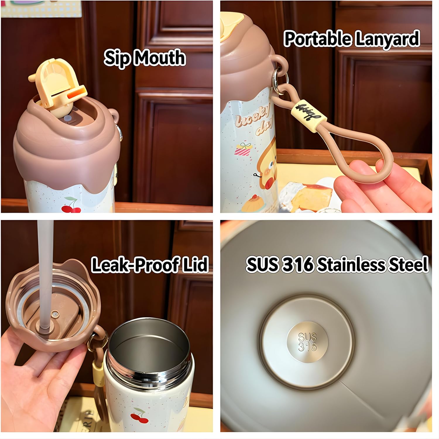 600ml Vacuum Insulated Thermos Bottle - Image 4