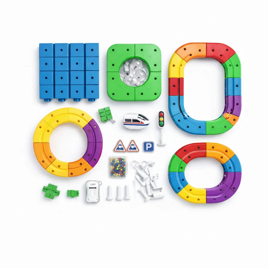 51 Piece DIY Cube Track Magic Rail Set - Image 3