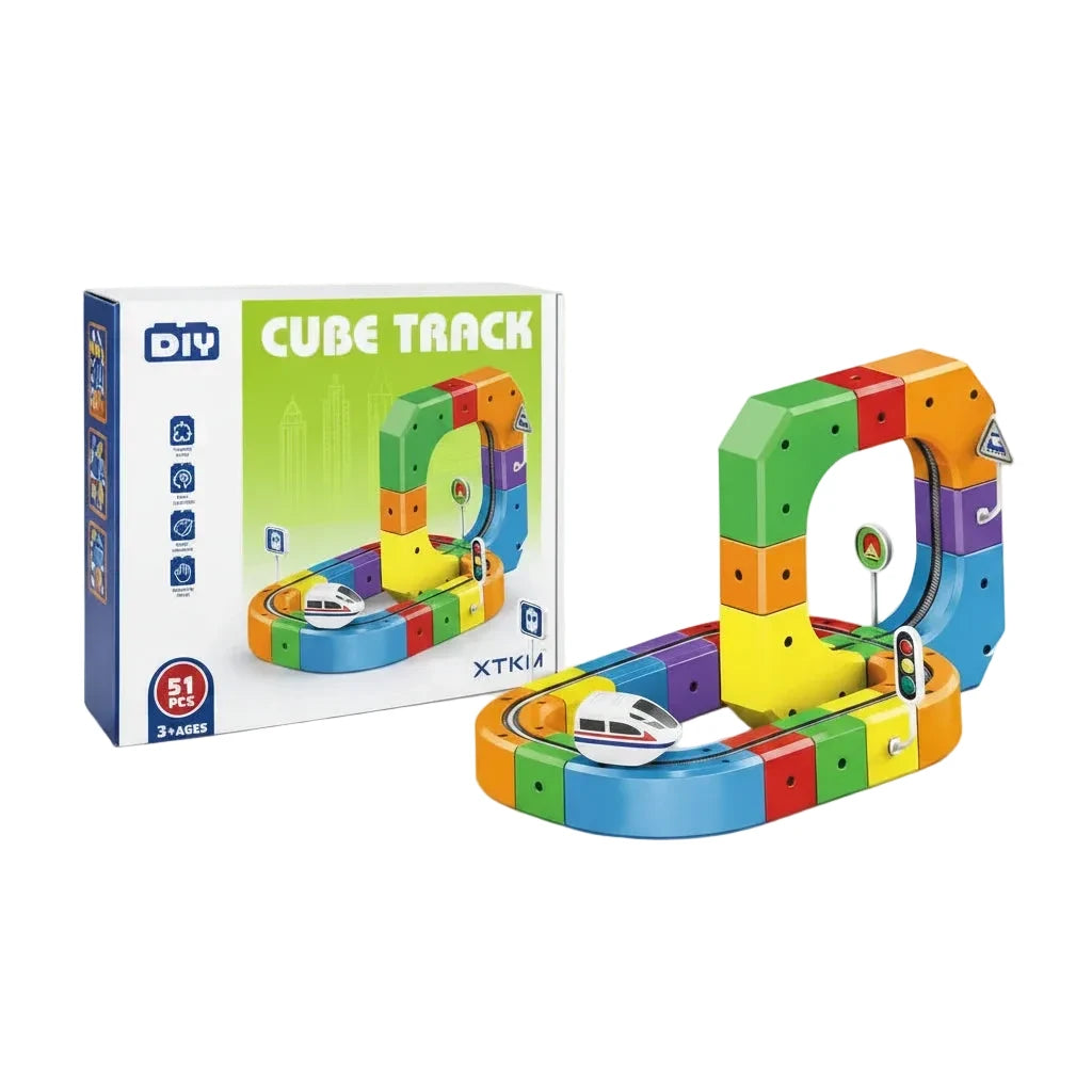 51 Piece DIY Cube Track Magic Rail Set - Image 2
