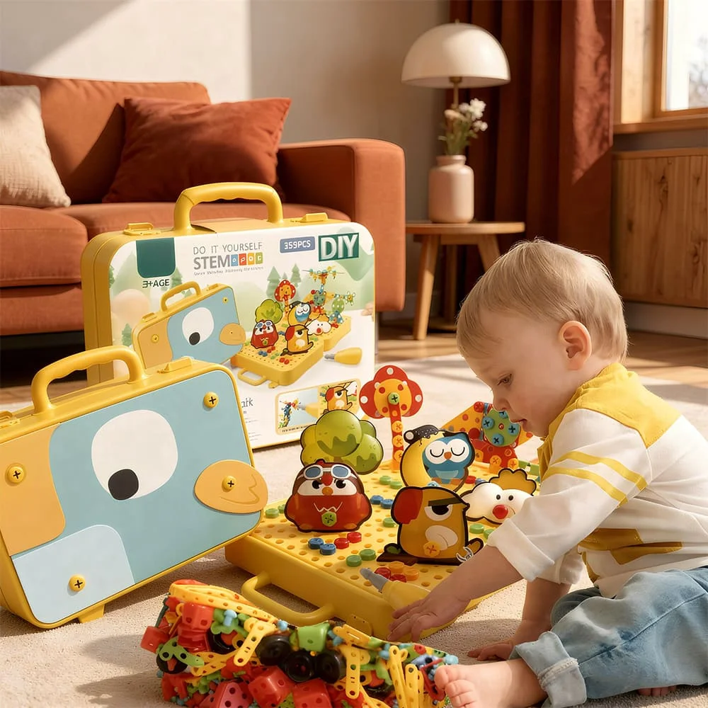 DIY Creative Puzzle Box STEM Construction Kit – 232 Pieces Educational Building Set - Image 4