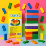 100 Piece Wooden Colored Domino Set - Image 3