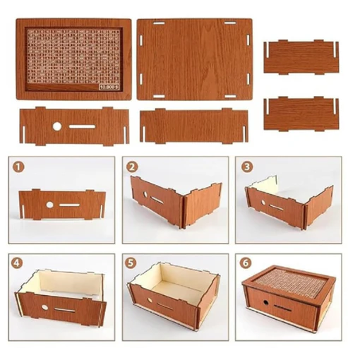 DIY Wooden Piggy Bank – Carved Coin Box for Kids & Adults, Money Saver, Donation & Savings Box - Image 6