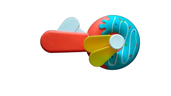 Donut Shape Portable Hand Press Fan Toy - Image 3
