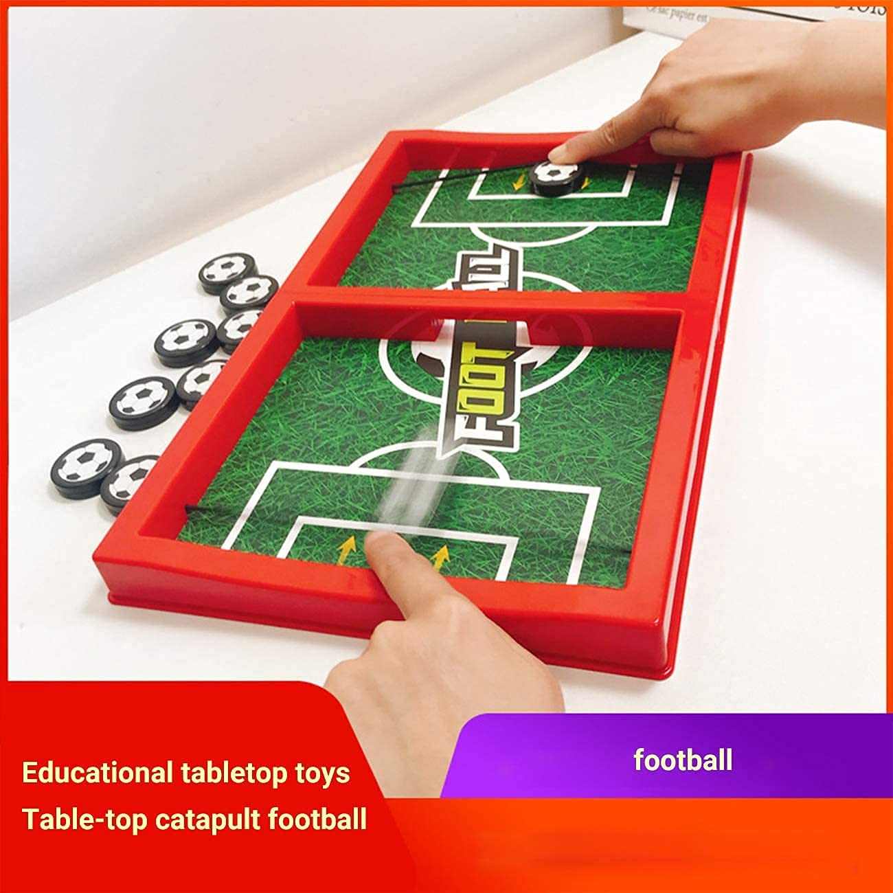 String Pluck Hockey Football Table Board Game - Image 3