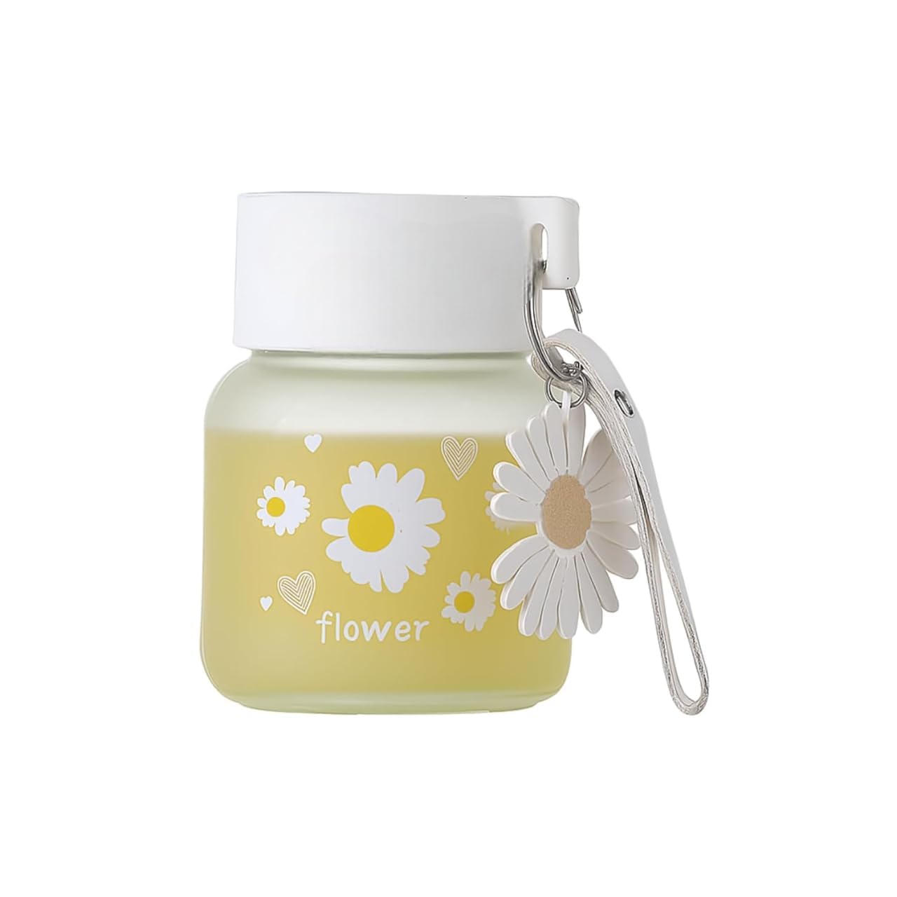 300ml Daisy Glass Portable Water Bottle - Image 2