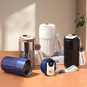 460ml Stainless Steel Insulated Coffee Mug with Digital Display - Image 2