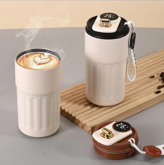 460ml Stainless Steel Insulated Coffee Mug with Digital Display - Image 7