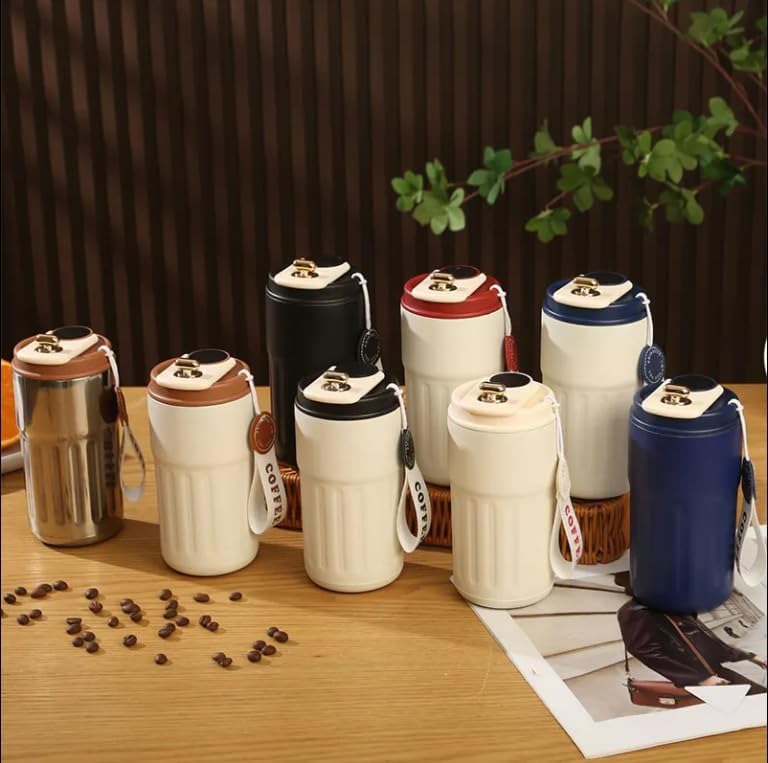 460ml Stainless Steel Insulated Coffee Mug with Digital Display - Image 8