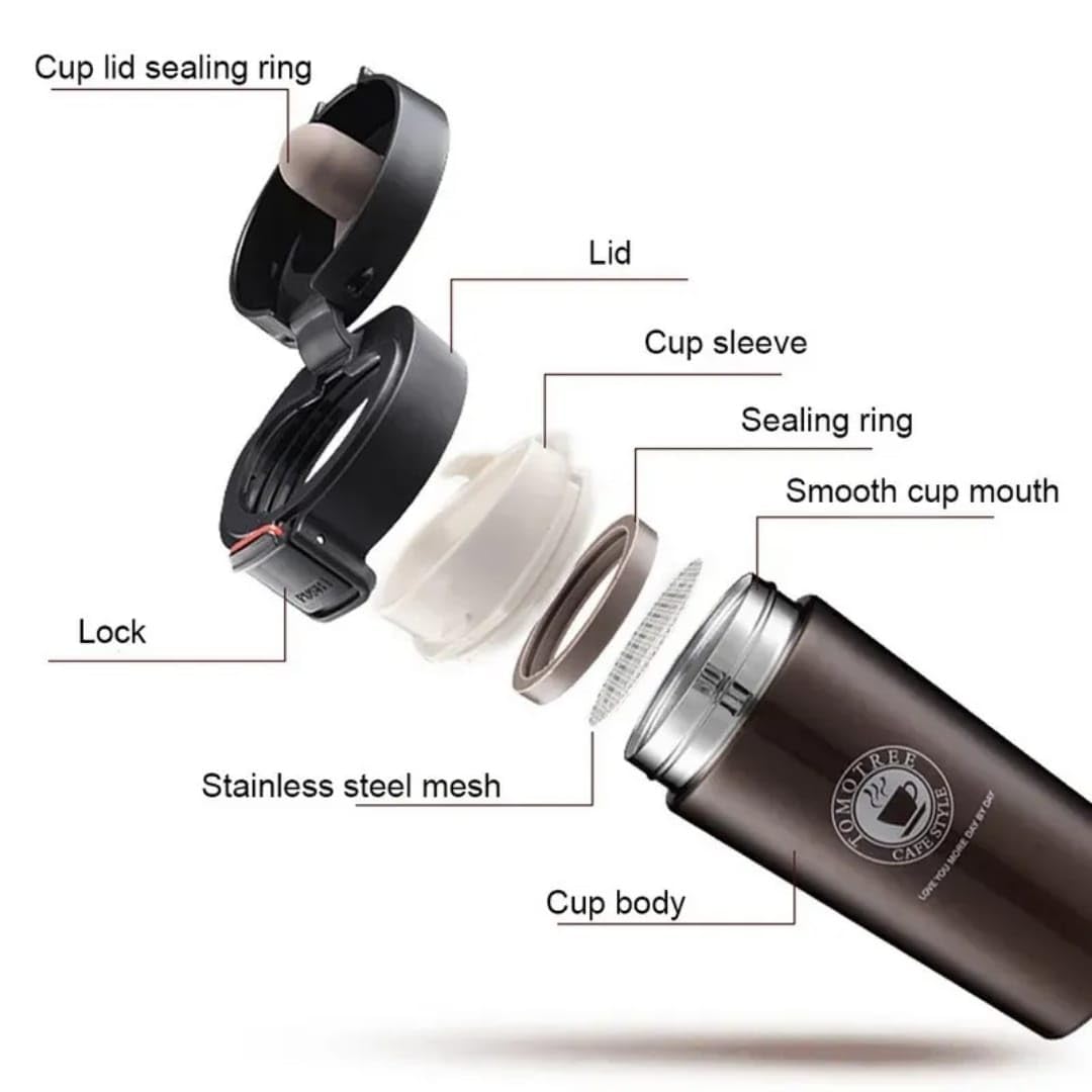 380 ml Double Walled Stainless Steel Tumbler with Leakproof Lid - Image 4