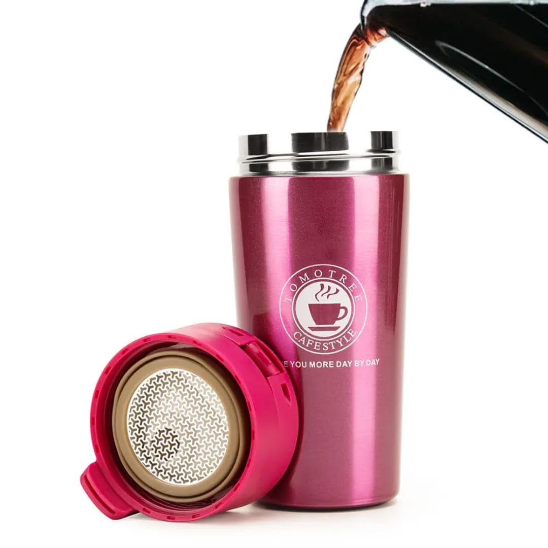 380 ml Double Walled Stainless Steel Tumbler with Leakproof Lid - Image 5