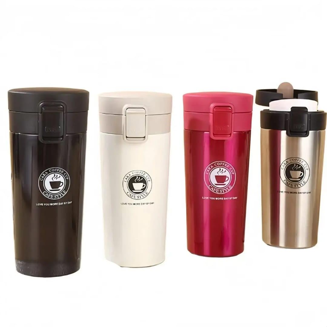 380 ml Double Walled Stainless Steel Tumbler with Leakproof Lid