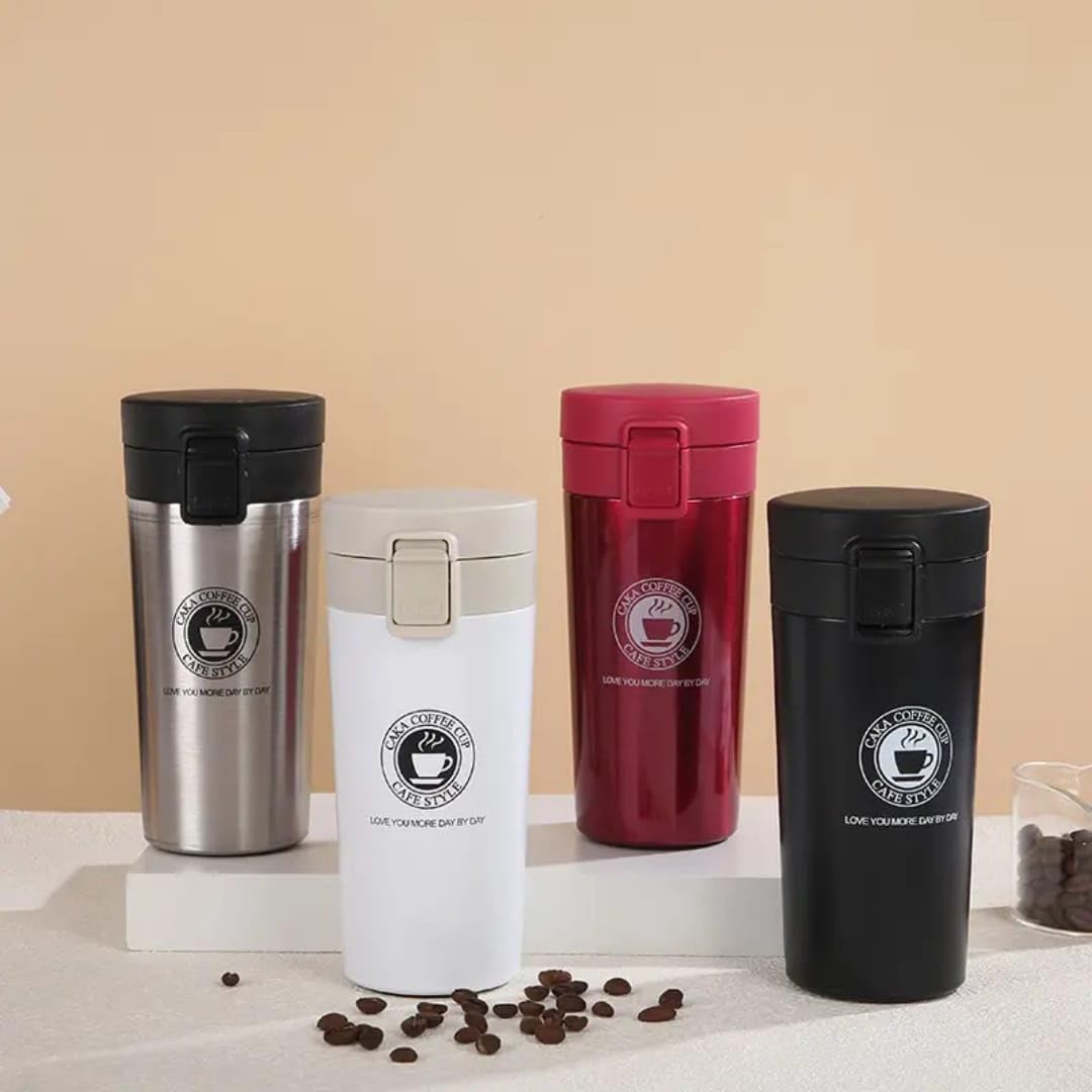 380 ml Double Walled Stainless Steel Tumbler with Leakproof Lid - Image 9