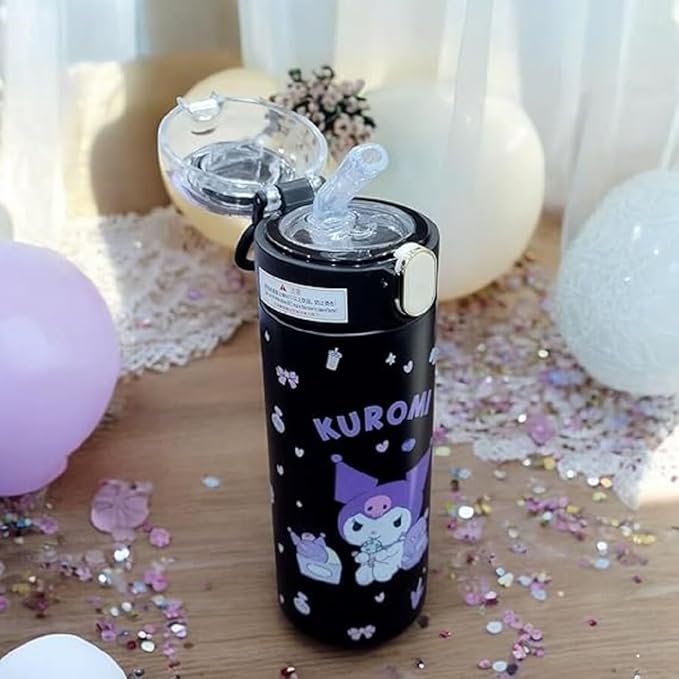 500ml Cute Cartoon Print Stainless Steel Sipper Can Bottle