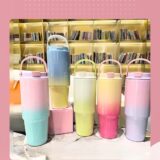900 mL Insulated Tumbler with Handle and Straw