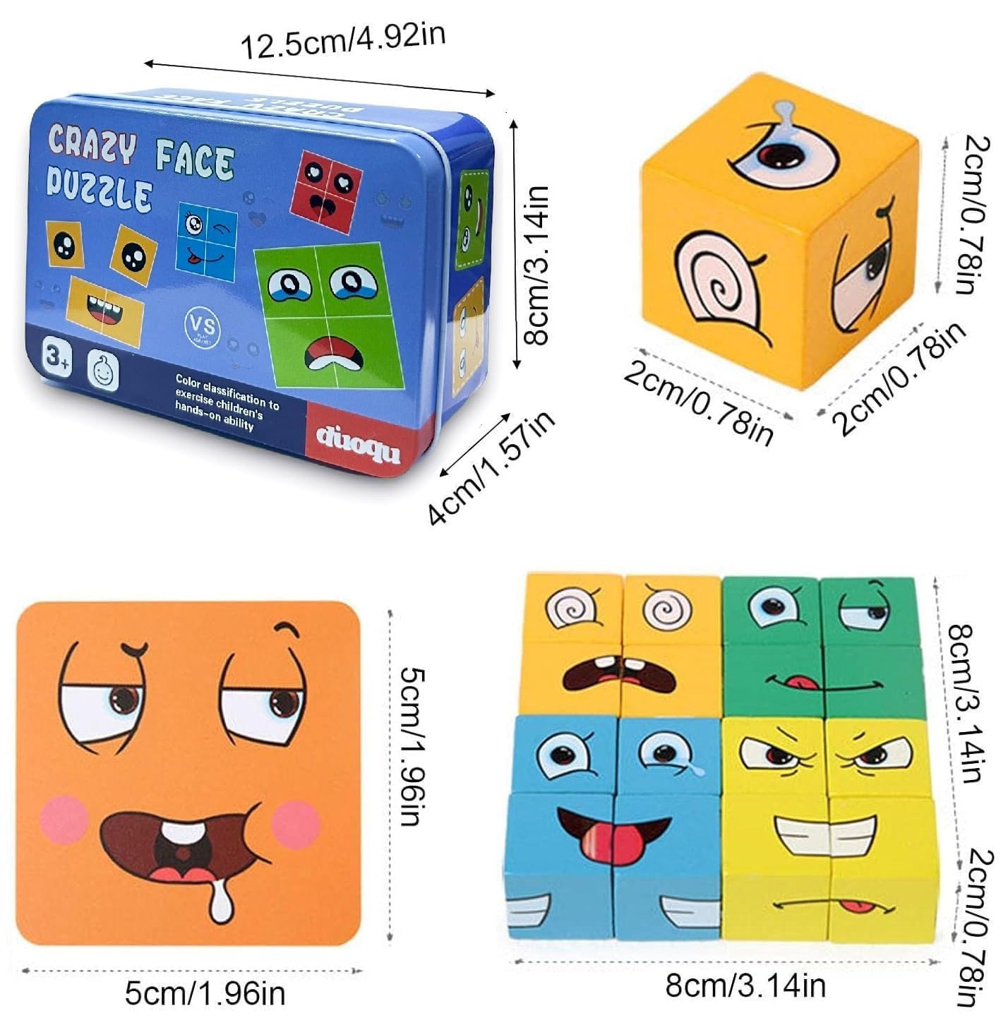 Face Change Wooden Rubik's Cube With Box - Image 5
