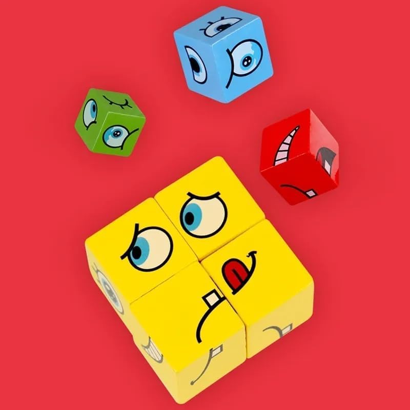 Face Change Wooden Rubik's Cube With Box - Image 6