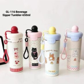 750ml Stainless Steel Water Bottle with Twin Lid (Sip & Gulp)