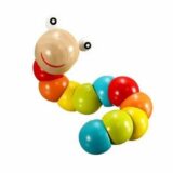 Wooden Worm, Caterpillar puppet toy, kids stress relief toy, Decompression toy, Twisty toy
