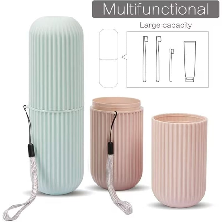 Capsule Shape Travel Toothbrush & Toothpaste Case Holder - Image 3