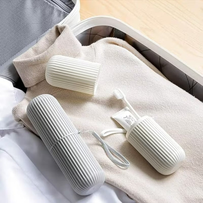 Capsule Shape Travel Toothbrush & Toothpaste Case Holder - Image 8