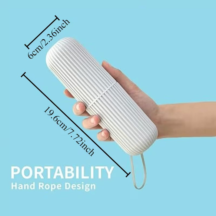 Capsule Shape Travel Toothbrush & Toothpaste Case Holder - Image 2