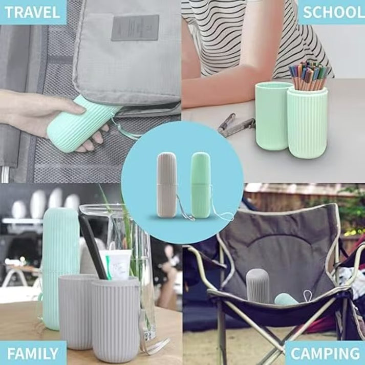 Capsule Shape Travel Toothbrush & Toothpaste Case Holder - Image 4
