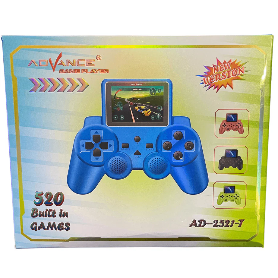 520 In 1 Handheld Video Game for Kids | 2.5-inch Screen, Rechargeable, AV TV Out Gamepad