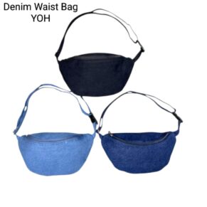Premium Denim Waist Bag | Crossbody Sling Bag | Travel Pouch