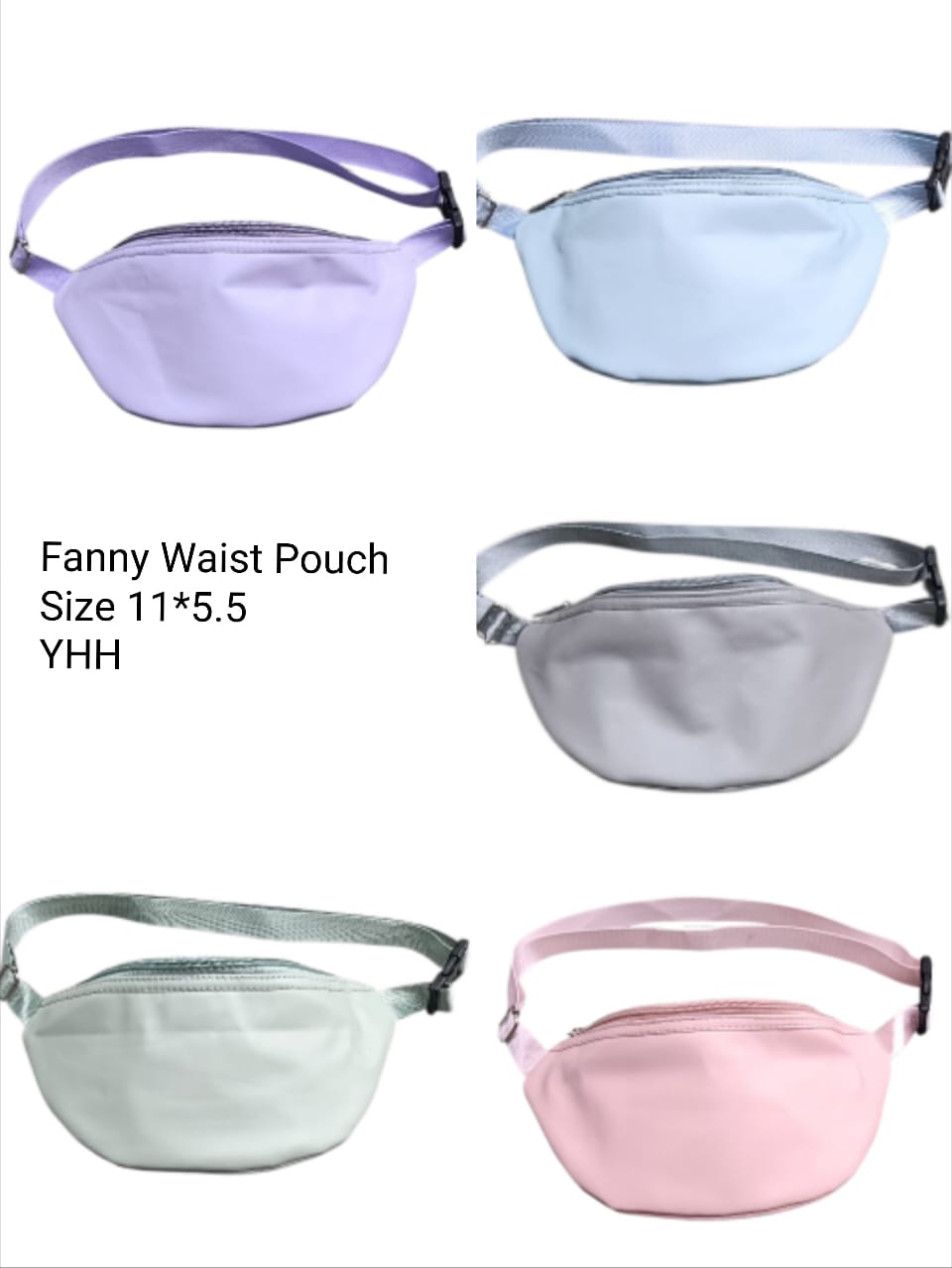 Premium Pastel Fanny Waist Pouch | Adjustable Waist Bag for Travel & Daily Use (11 × 5.5 Inches)