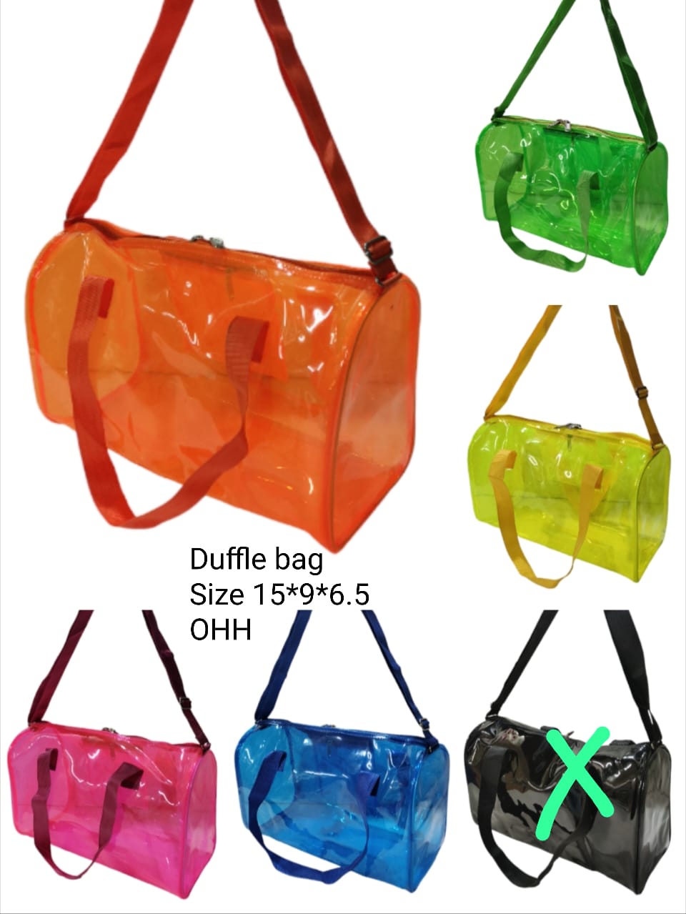 Transparent Waterproof Jelly Duffle PVC Travel & Gym Bag(Can Be Personalised) - Image 10