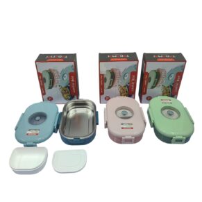 Stainless Steel Insulated Lunch Box with Mini Salad Box (Mix Color)