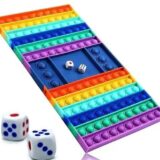 Big Size Pop Game Fidget Toy Silicone Bubble Rainbow Board Push Popping Sensory Toys