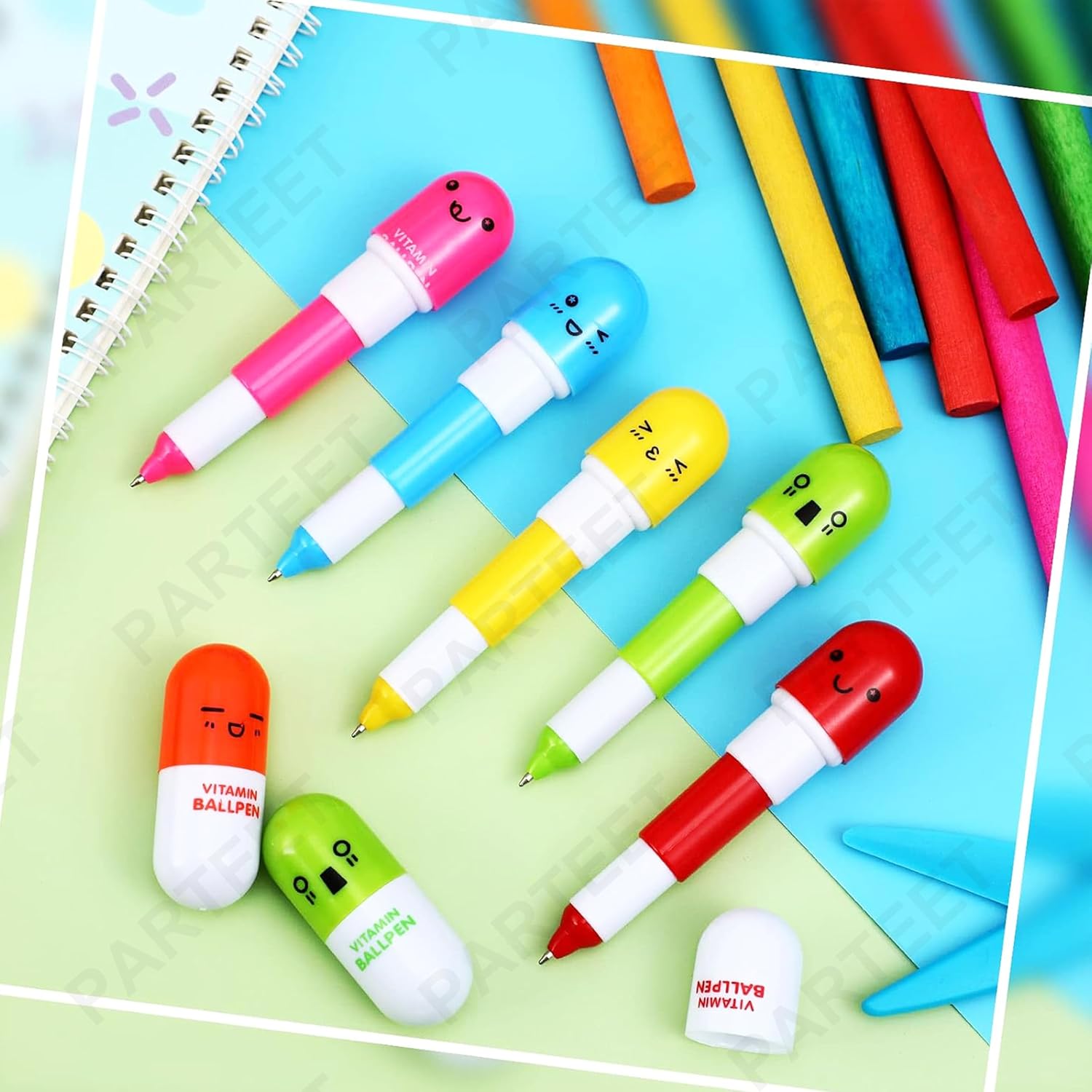 New Capsule Shape Ball Pens Pack Of 24Pcs - Image 2