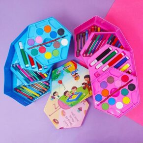 Set Of 46 Pieces  Color Pencil,Crayons, Water Color, Sketch Pens