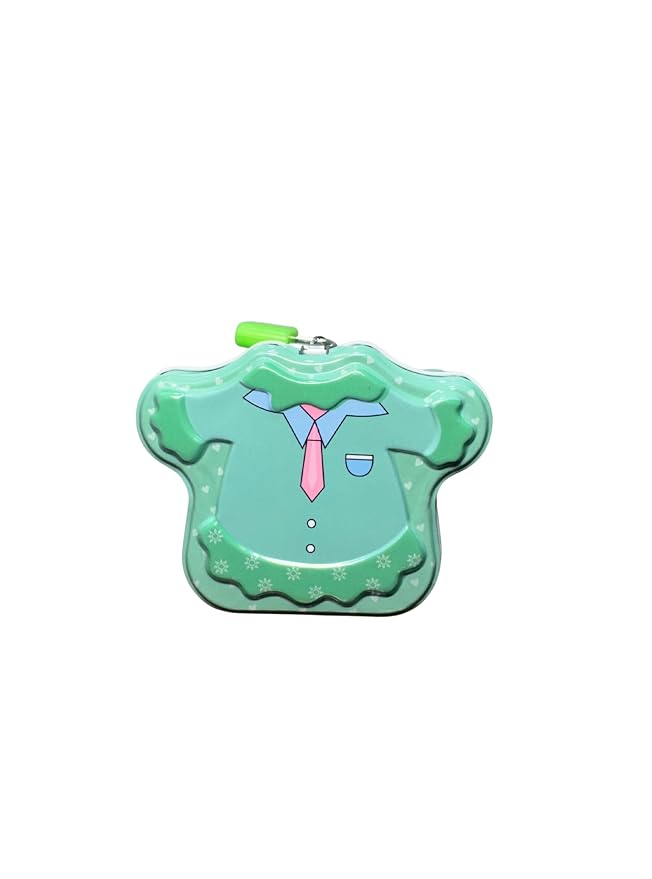 Small Metal Piggy Bank Shirt Shape With Lock And Key - Image 6
