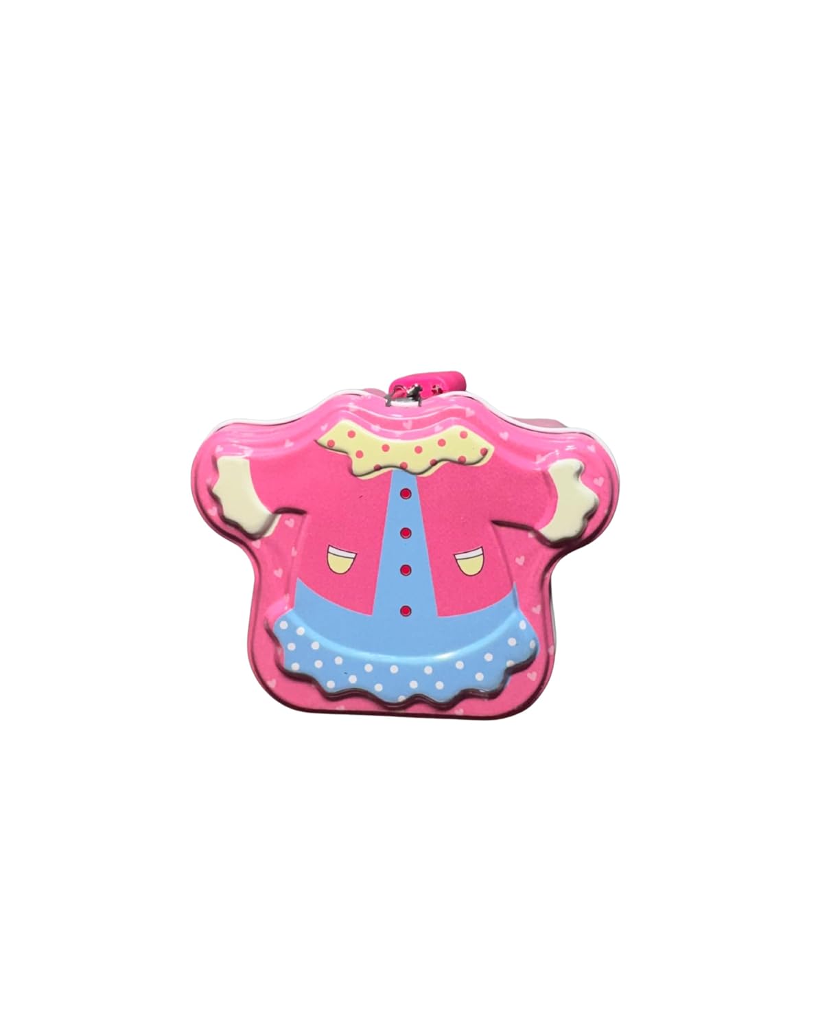 Small Metal Piggy Bank Shirt Shape With Lock And Key - Image 3
