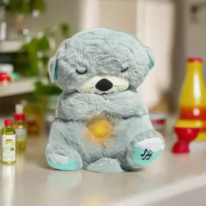 Breathing Teddy Glowing Music for Baby Sensory Sleep Lights Rhythmic Soft Toy