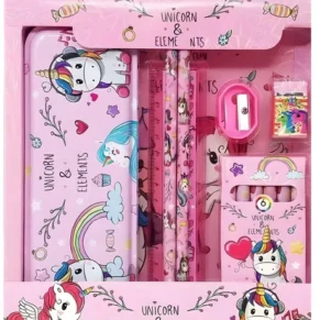 Pencil Box Stationary Kit – Random Colors Surprise Set