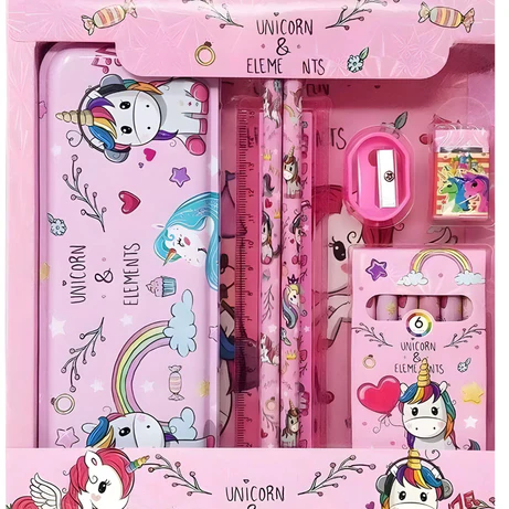 Pencil Box Stationary Kit – Random Colors Surprise Set