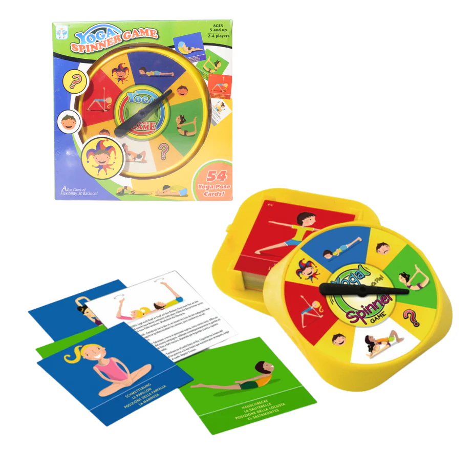 Yoga Spinner Multiplayer Game | Physical Activity Yoga Game with 54 Yoga Pose Card for Kids Age 5 and Up