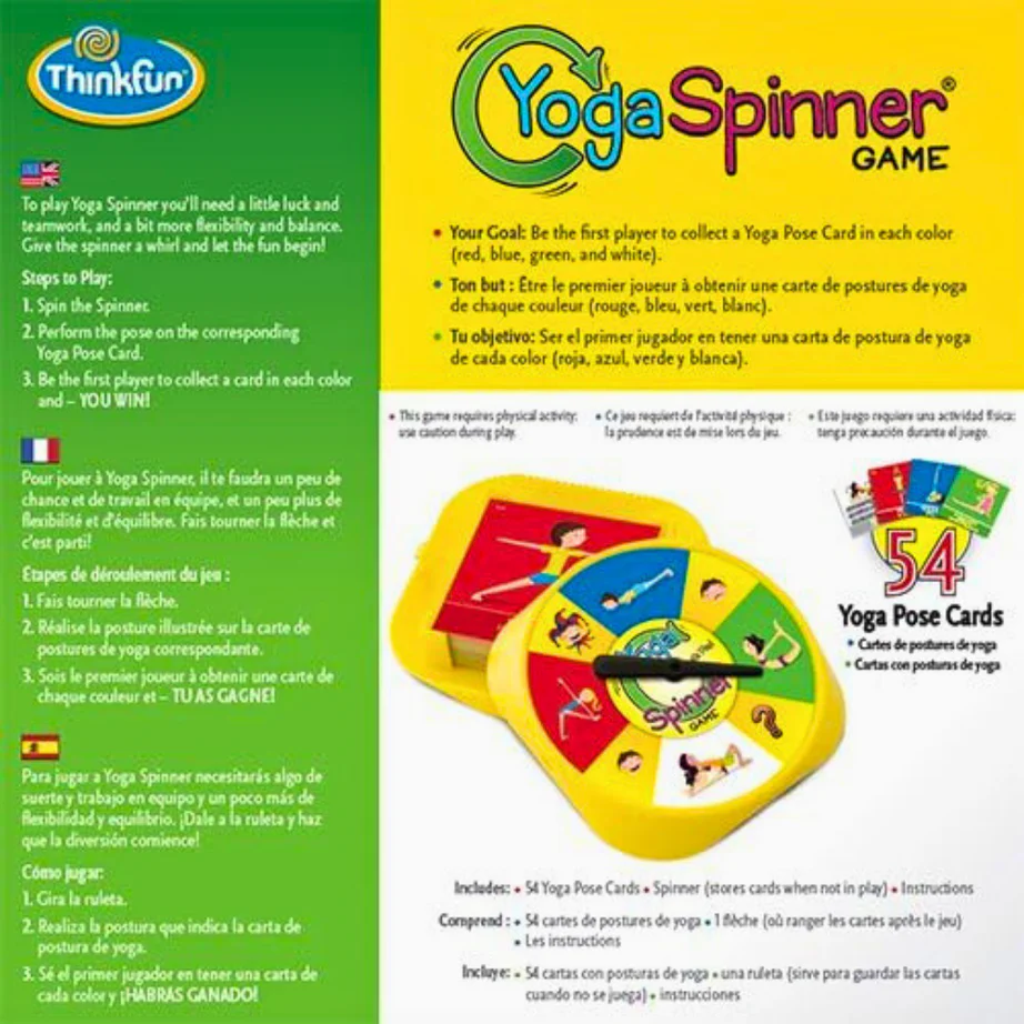 Yoga Spinner Multiplayer Game | Physical Activity Yoga Game with 54 Yoga Pose Card for Kids Age 5 and Up - Image 2