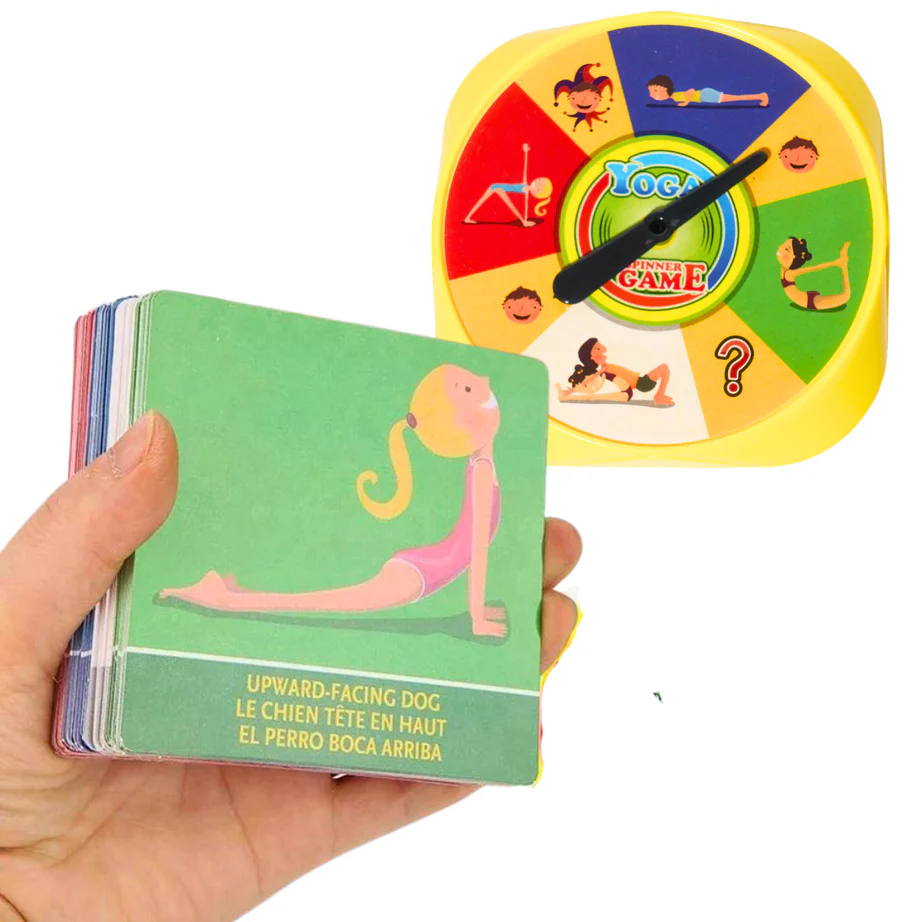 Yoga Spinner Multiplayer Game | Physical Activity Yoga Game with 54 Yoga Pose Card for Kids Age 5 and Up - Image 3